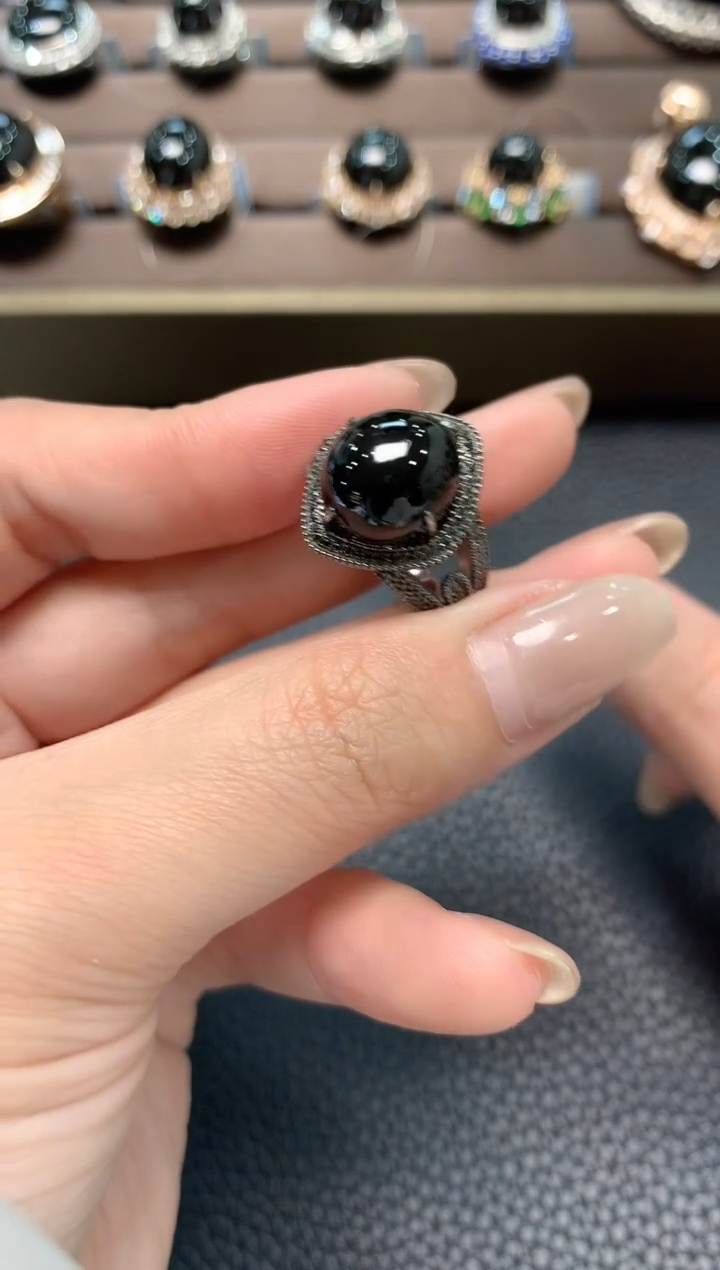 【闪购商品】翡翠戒指18K金镶嵌C44翡翠