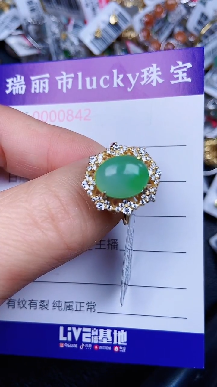 颈饰银S925镶嵌翡翠0/842