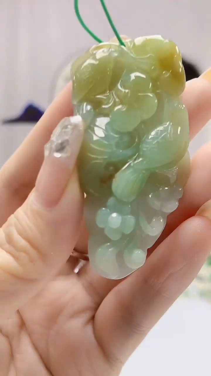 定制翡翠未镶嵌0405DD-毛货挂件46