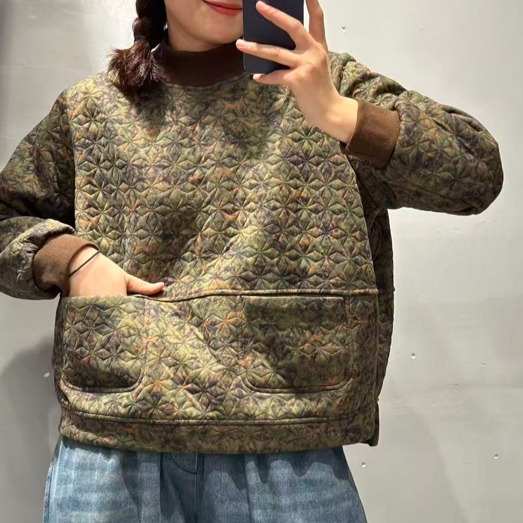 17243新款秋冬加绒休闲减龄宽松显瘦百搭卫衣T恤