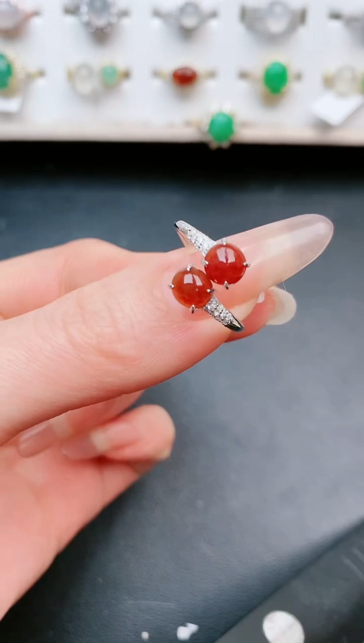 【闪购商品】翡翠戒指银S925镶嵌....