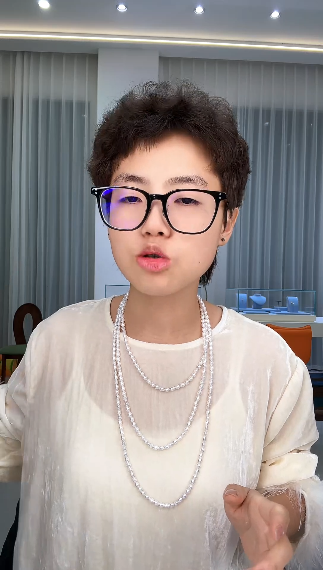 毛衣链未镶嵌淡水珍珠时尚款淡水爱迪生珍珠毛衣链160cm