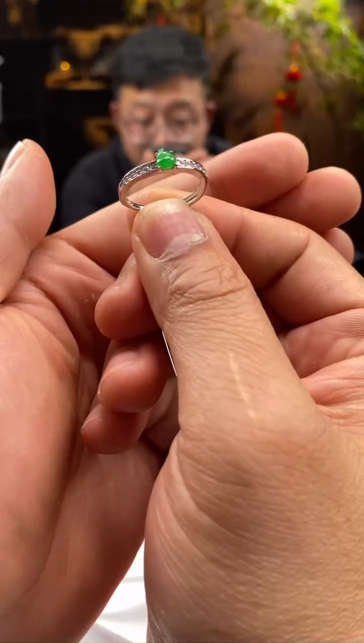 裸石翡翠yj15翡翠戒指