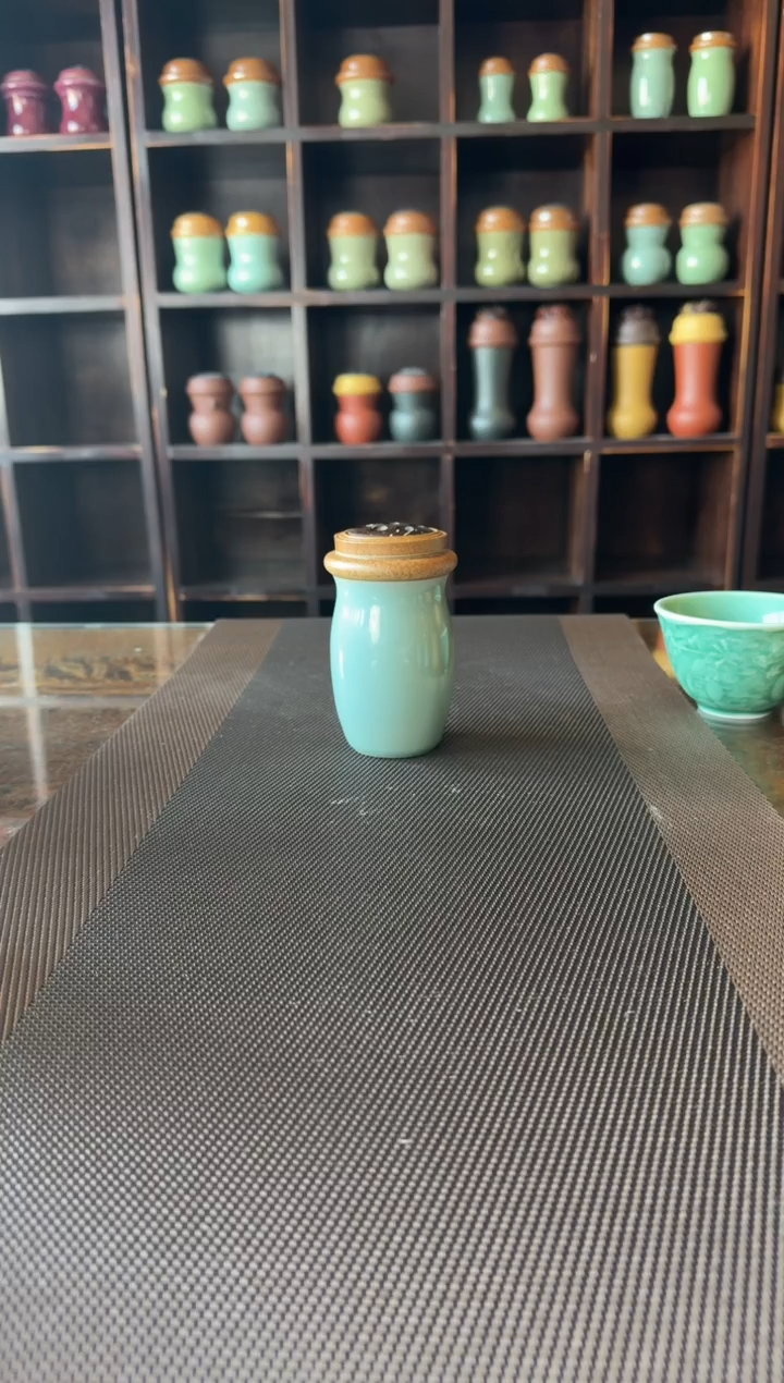 金声玉振  天青 一对 