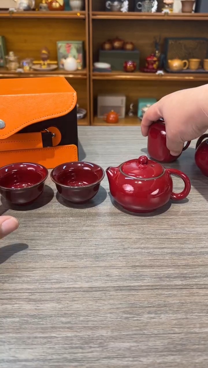 【闪购商品】红西施壶加反口杯礼盒