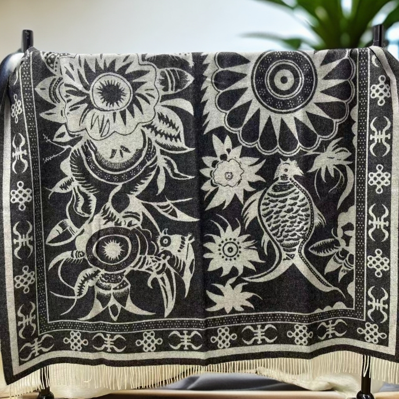 内蒙古高级羊羔毛冬季手工保暖披毯时尚爆款经典色系新品多用必备