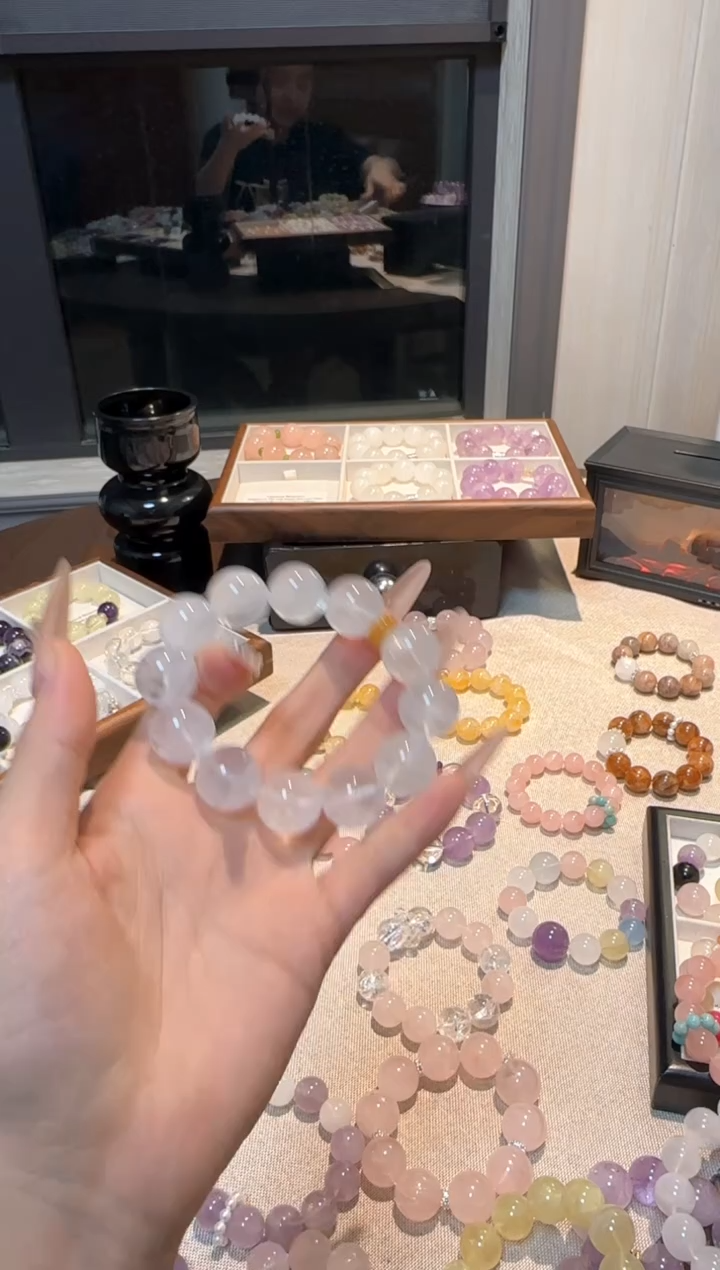 未镶嵌手串水晶白幽灵