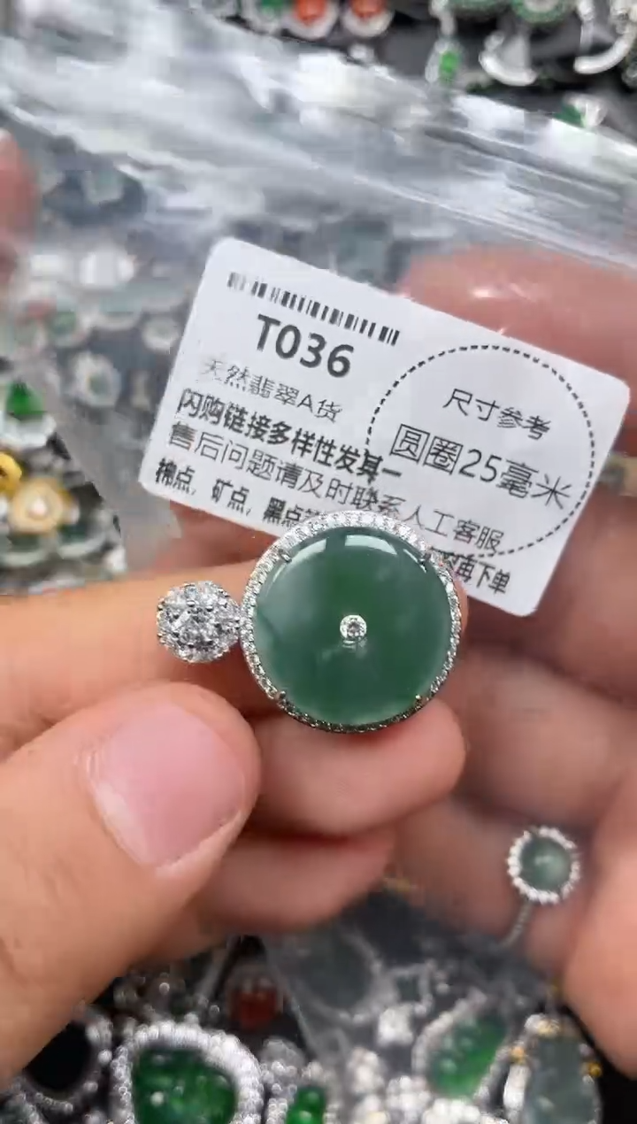 翡翠未镶嵌颈饰T036吊坠