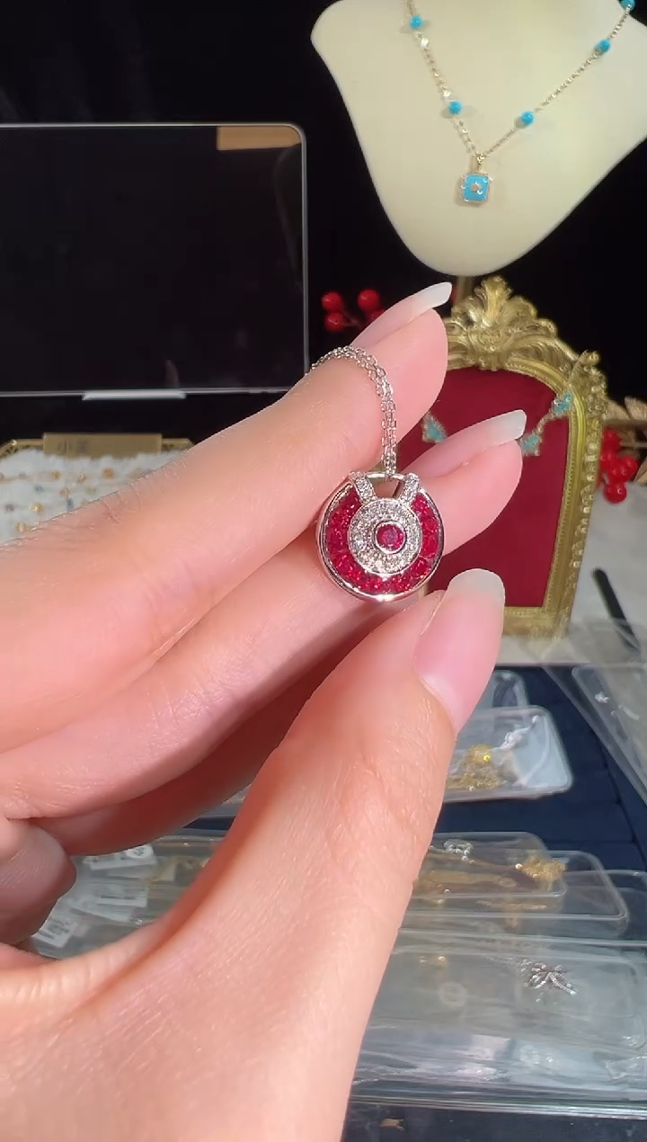 【闪购商品】红宝石颈饰18K金镶嵌BN14689#-#43