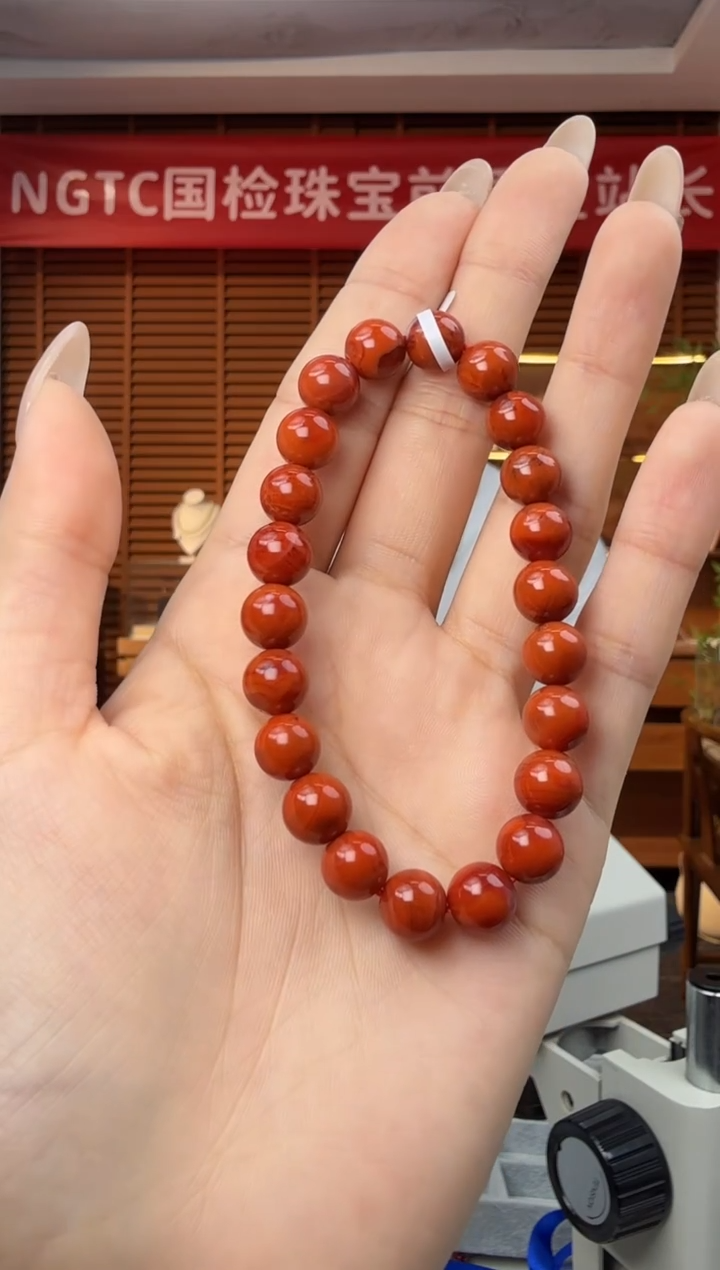 未镶嵌手串南红玛瑙南红玛瑙圆珠手串8.5-9mm