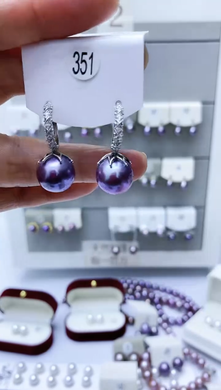 【闪购商品】淡水珍珠耳饰银S925镶嵌351