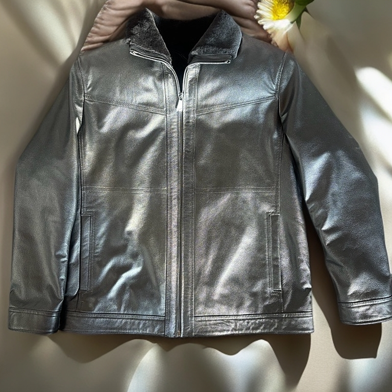 男常规款免烫保暖皮衣拉链黑色立领秋季男士秋冬男式短款春秋男款