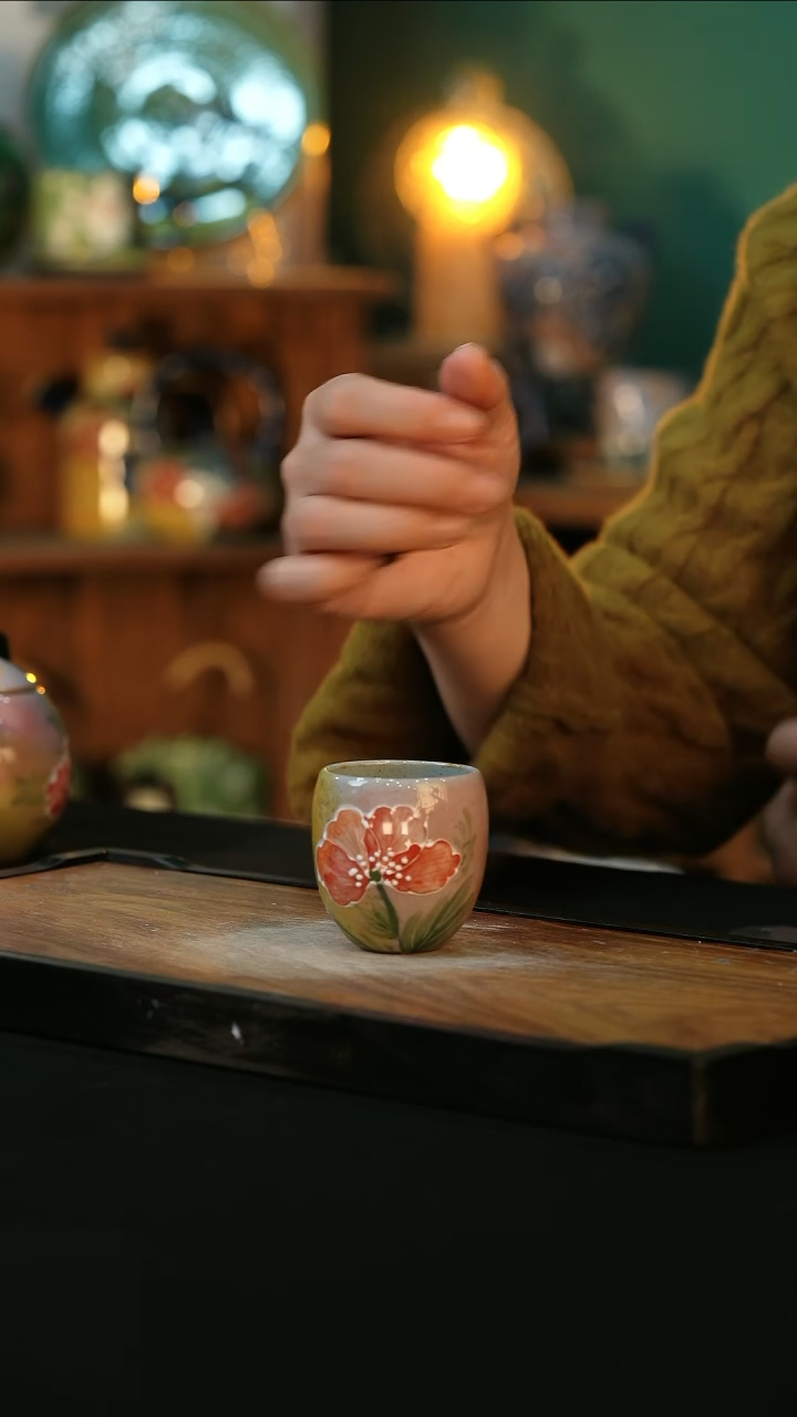 【闪购商品】杯手绘心瓷陶瓷浮力