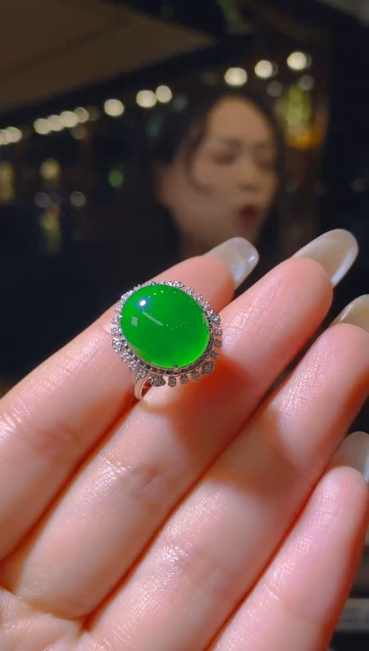【闪购商品】翡翠戒指18K金镶嵌013   
