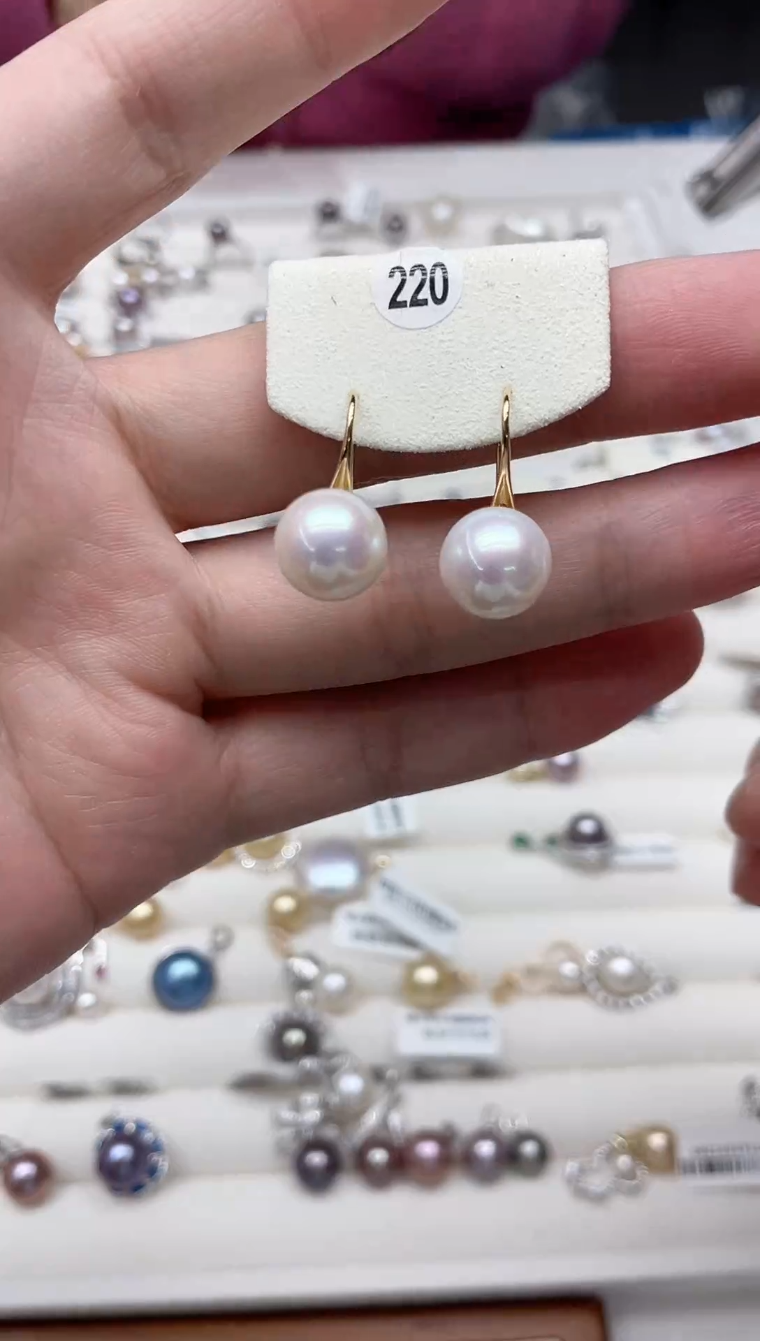 【闪购商品】淡水珍珠耳饰银S925镶嵌耳饰