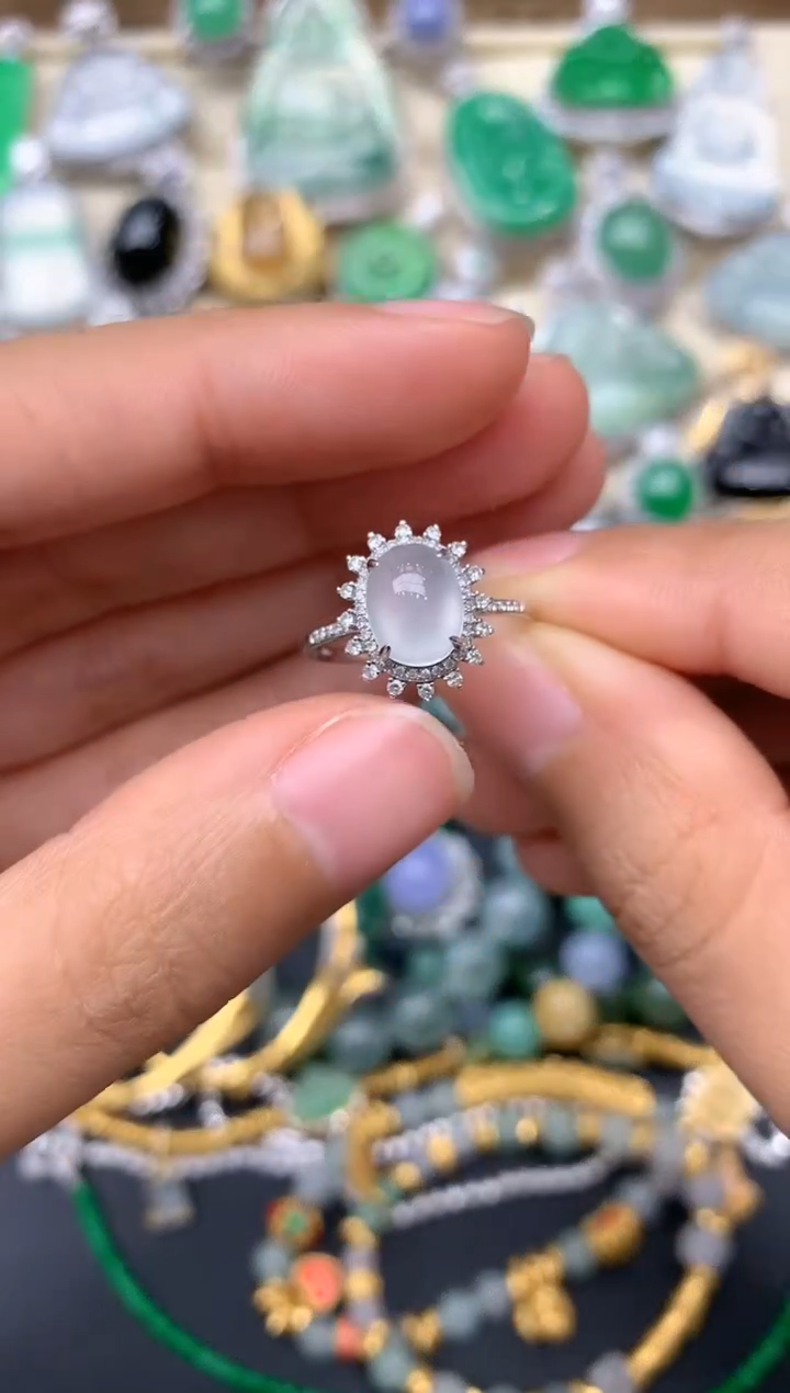 【闪购商品】翡翠戒指18K金镶嵌143-中国好珍宝