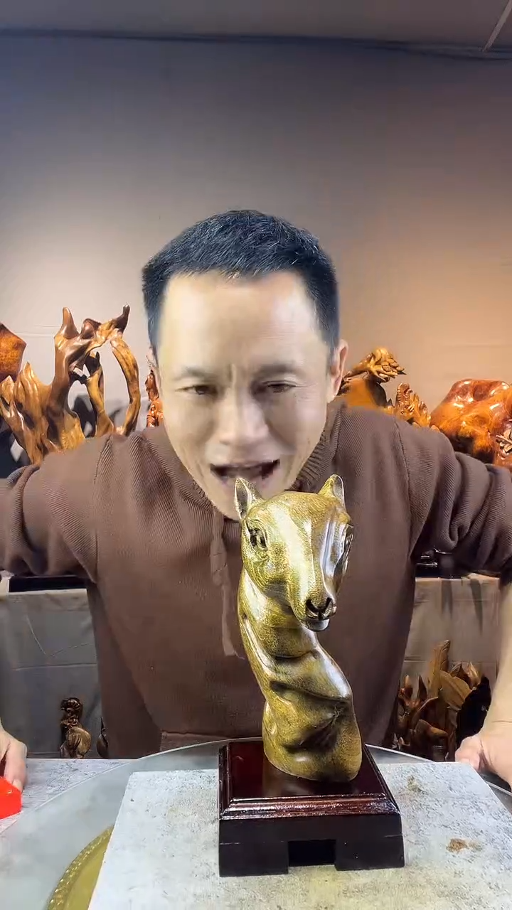 金丝楠杰*小叶桢楠随行摆件50