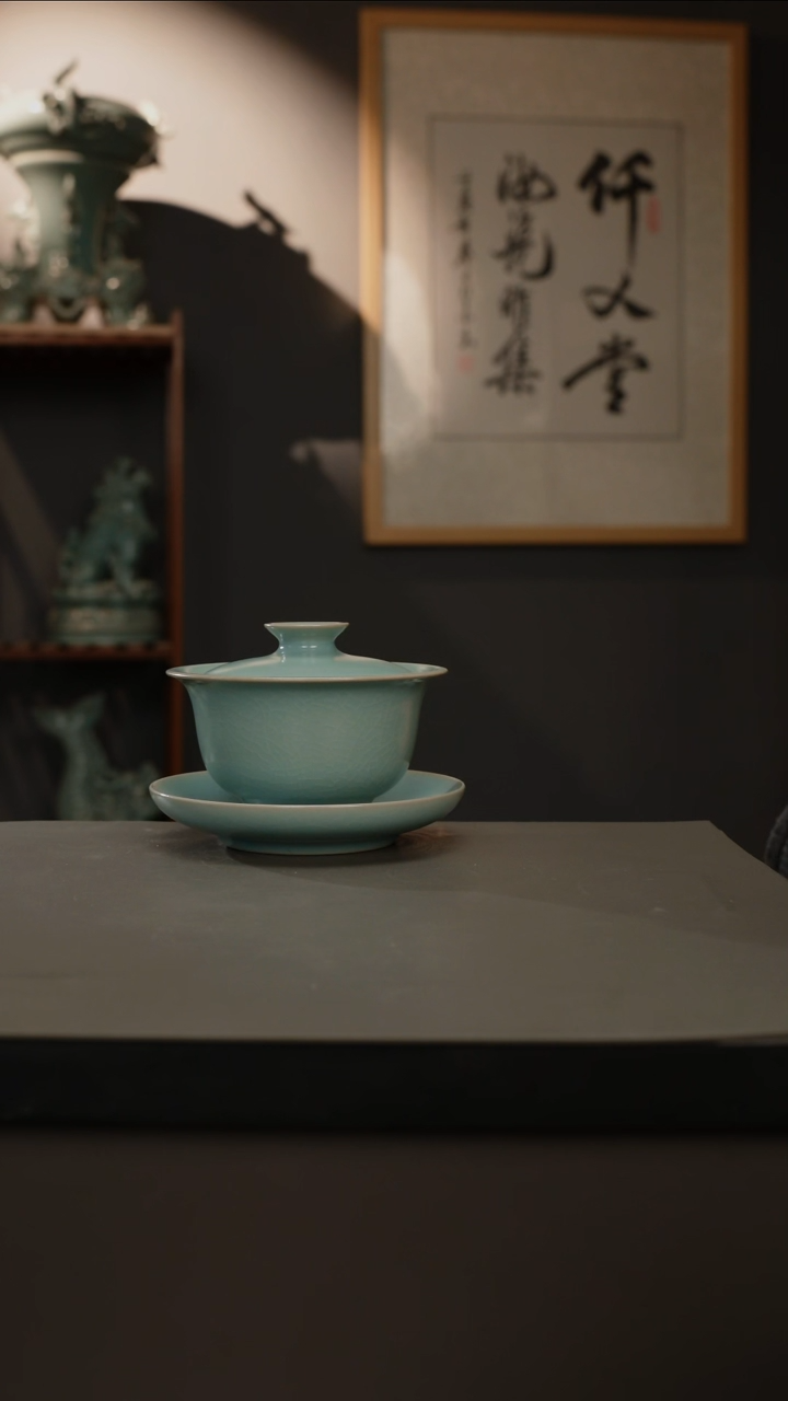 【闪购商品】杯仿古釉原矿 元宝三才