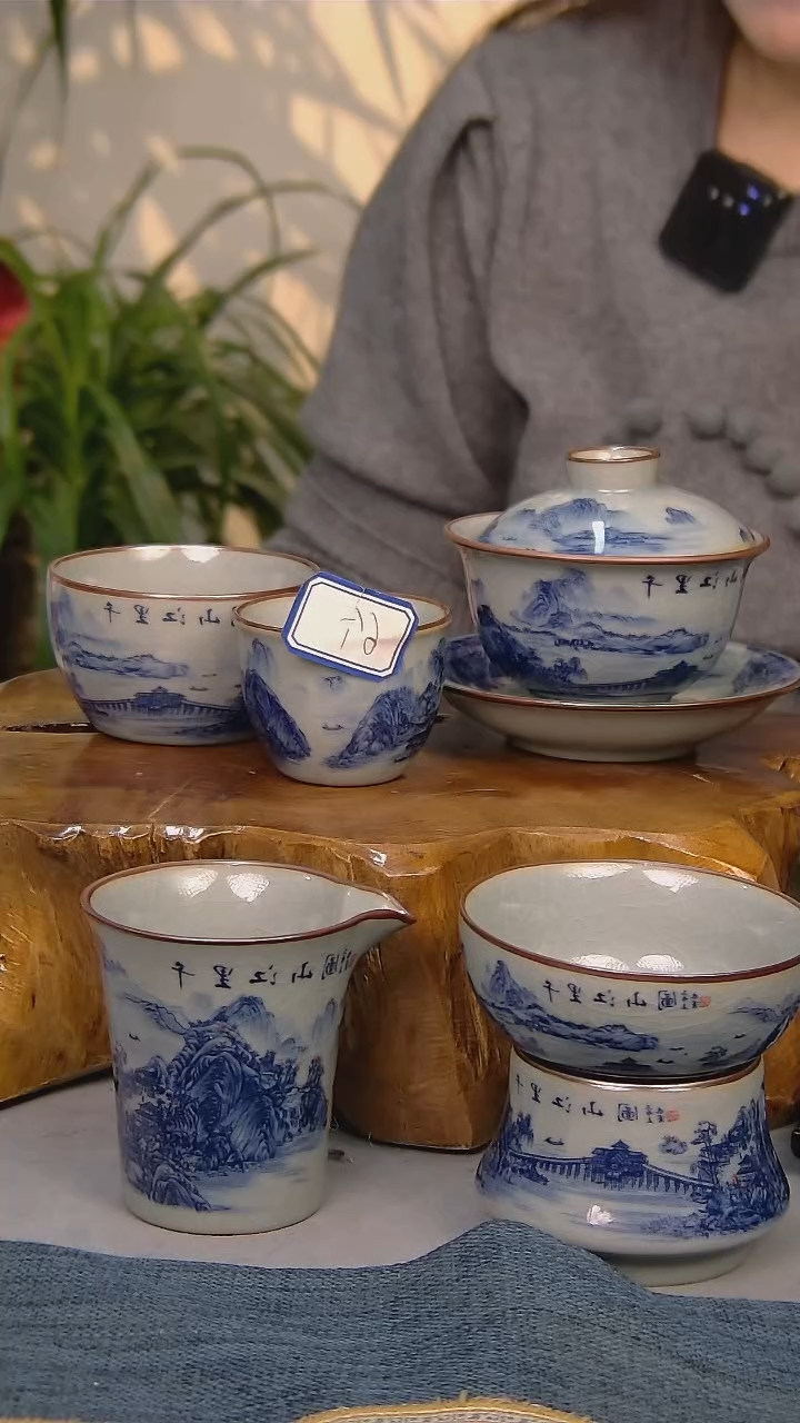 【闪购商品】简装家用款10件套 陶瓷家用茶具系列