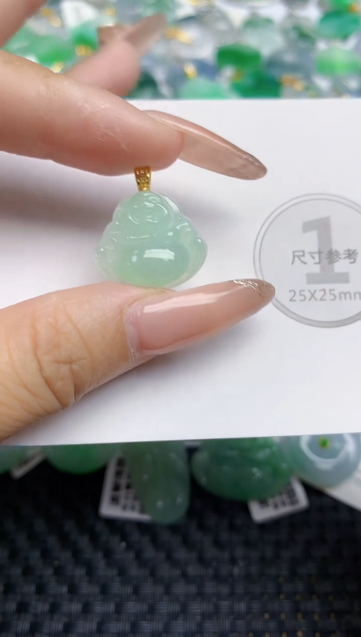 颈饰未镶嵌翡翠天然缅甸A货翡翠百元以上9元证书费自理
