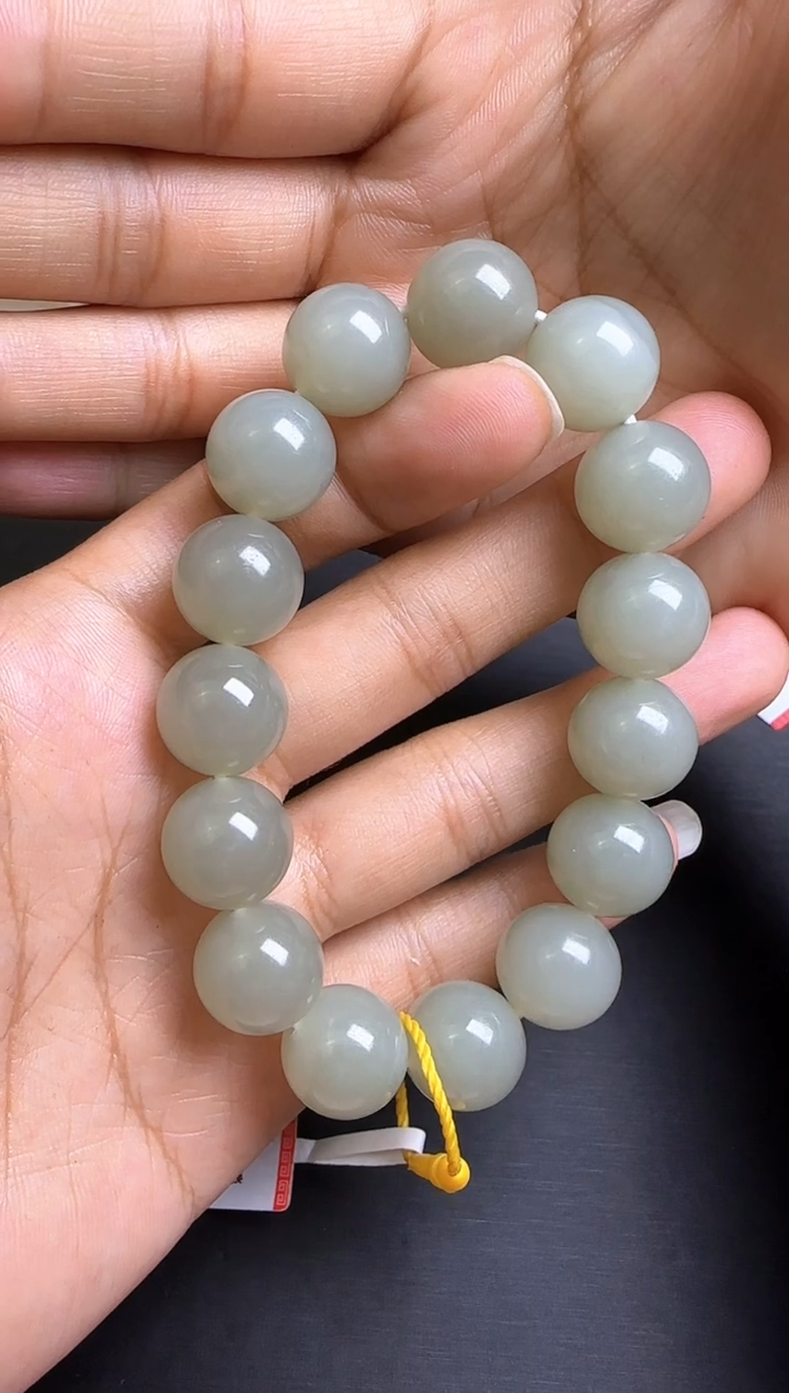 【闪购商品】和田玉手链未镶嵌新疆和田玉近矿卡14手串