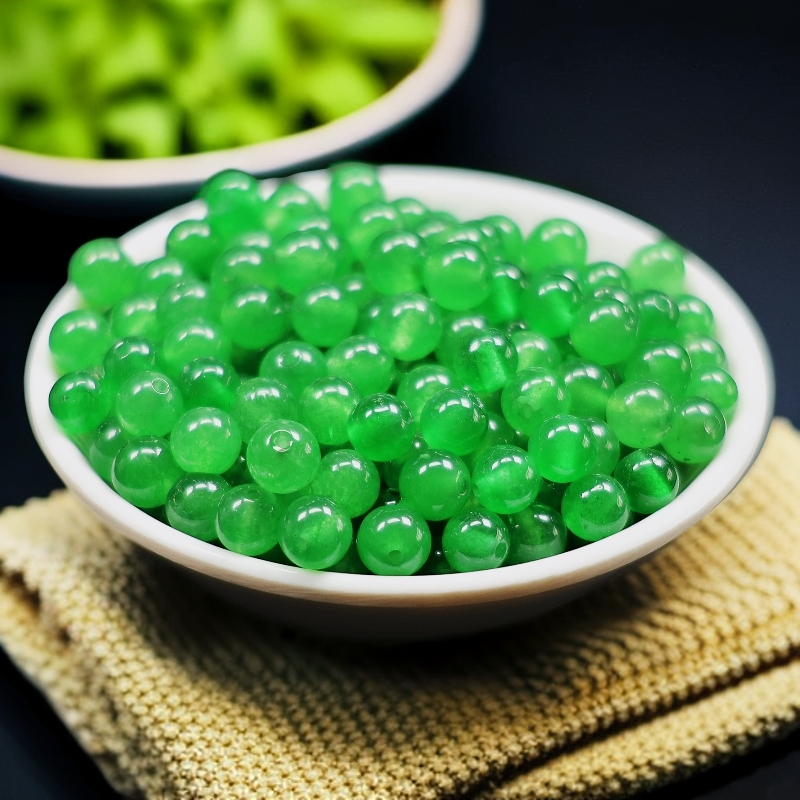 散珠W436高冰阳绿6mm*40颗