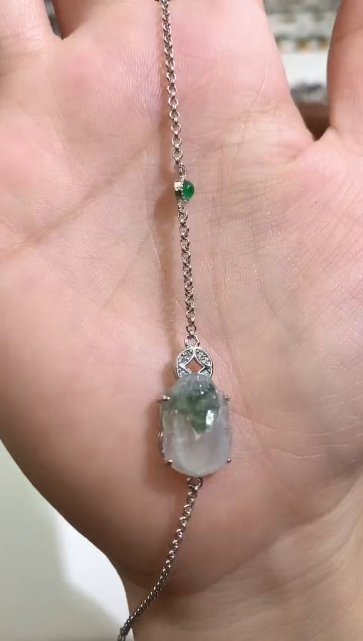 【闪购商品】翡翠手链银S925镶嵌20250225016