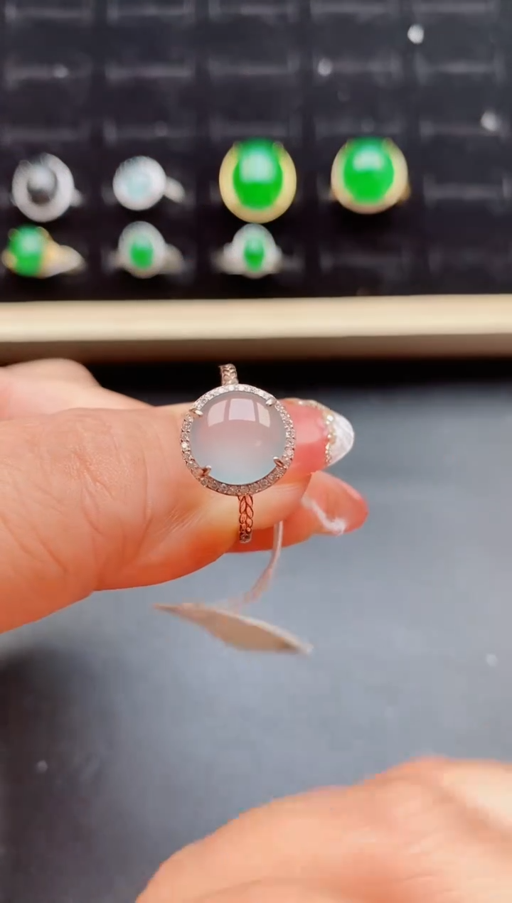 【闪购商品】翡翠戒指银S925镶嵌508508