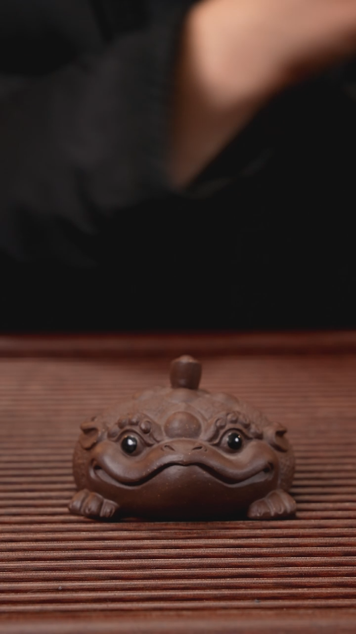 【闪购商品】紫砂茶宠金蟾盖置