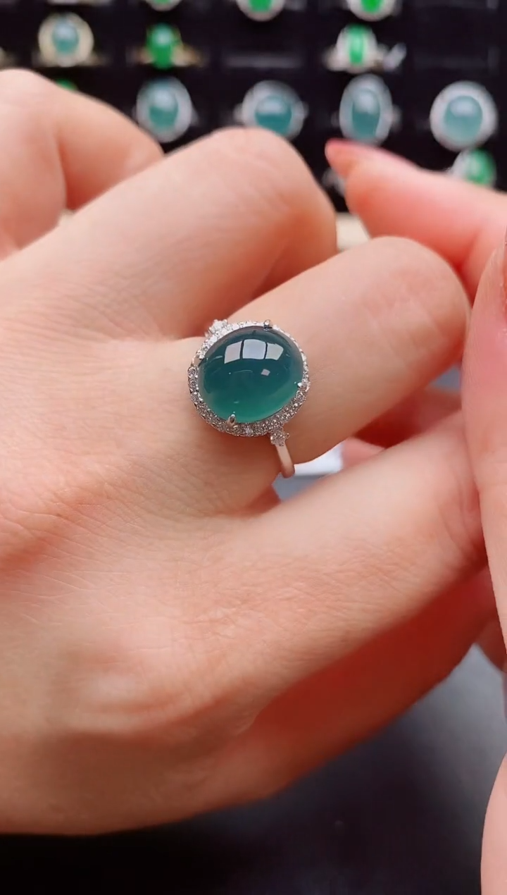 【闪购商品】翡翠戒指银S925镶嵌5085050