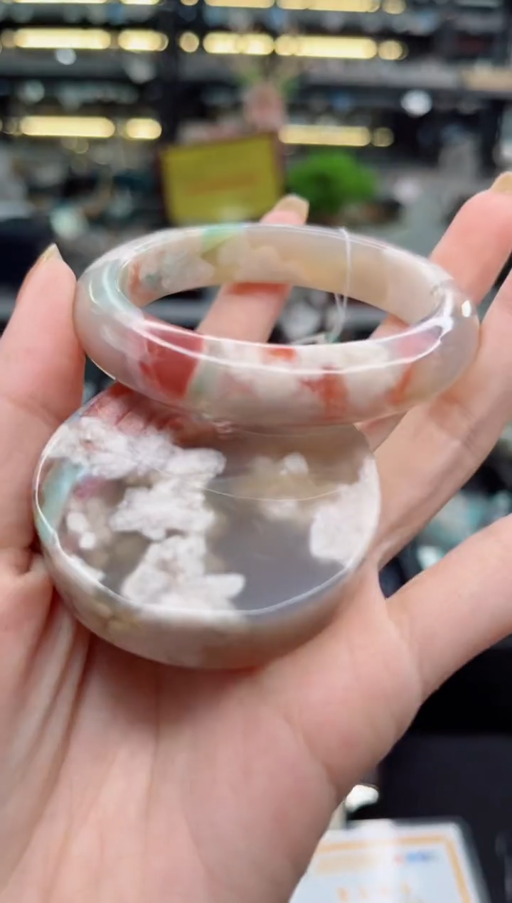 【闪购商品】石英质玉手镯未镶嵌53圈口（赠品镯心）S97102