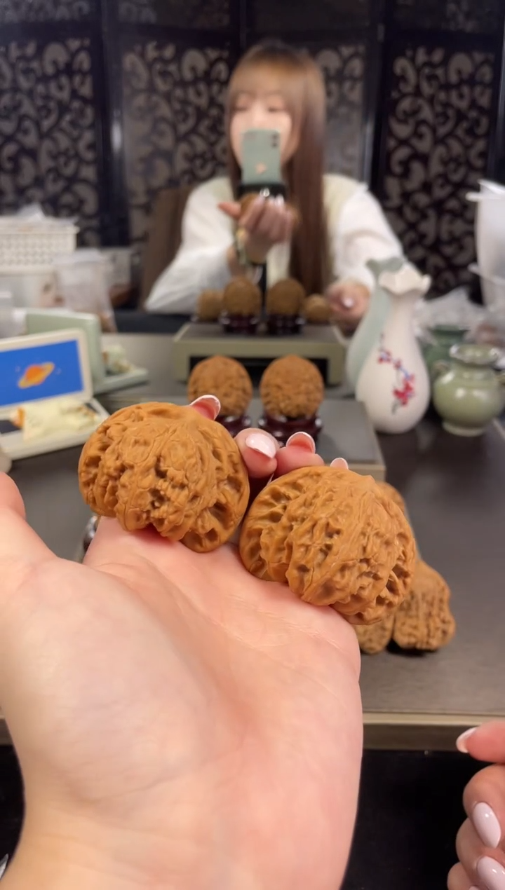 【闪购商品】文玩核桃把件盘龙虎头49尺-19