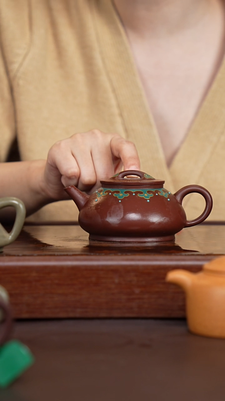茶壶紫砂全手工珐琅彩唐瓢