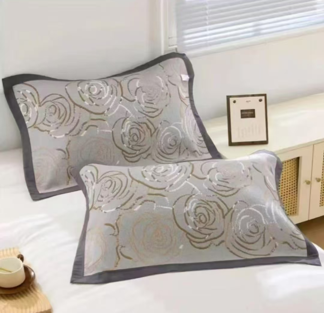 玫瑰物语52*78纱布舒适柔软枕巾