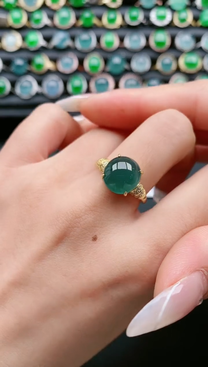 【闪购商品】翡翠戒指银S925镶嵌11111111111
