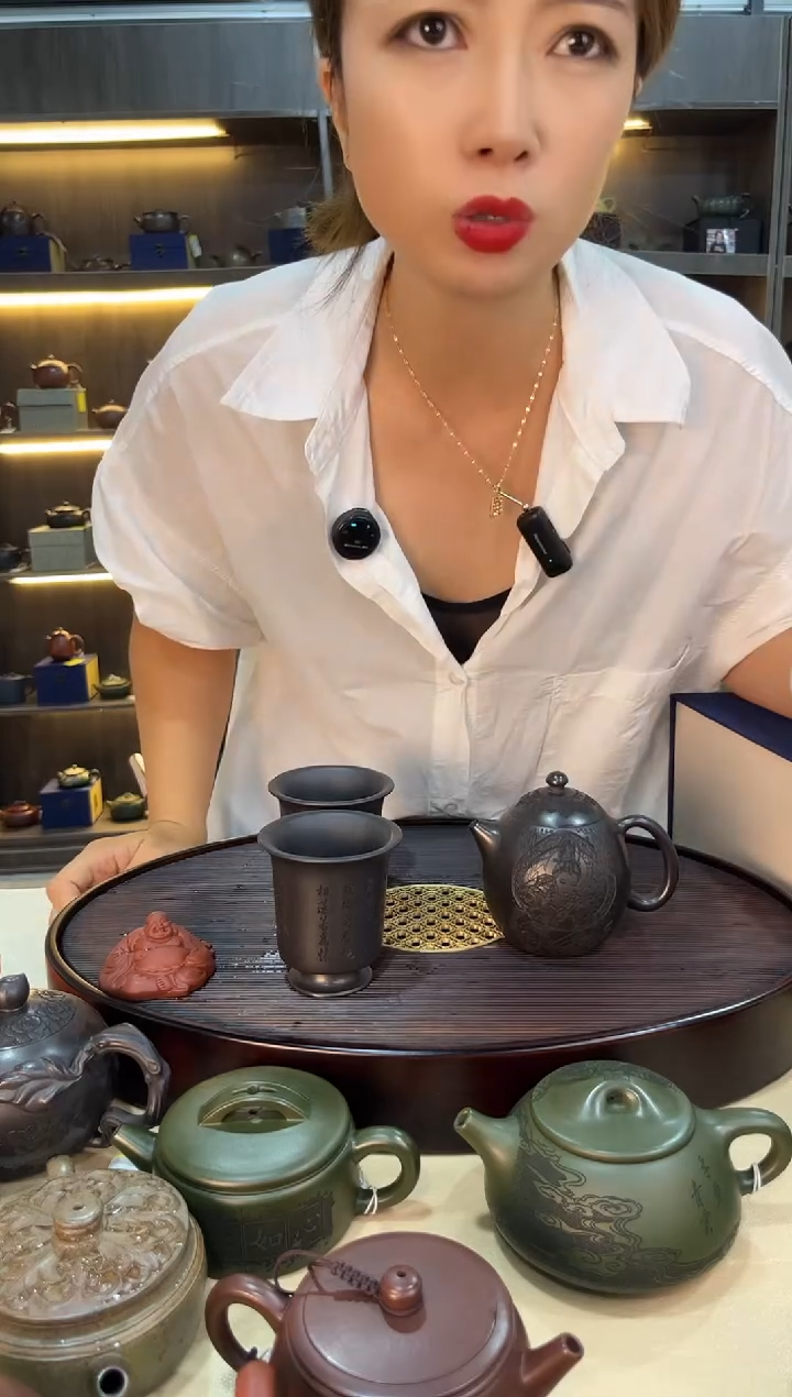 茶壶紫砂国色天香龙蛋一壶两杯套组 石黄 赵晖