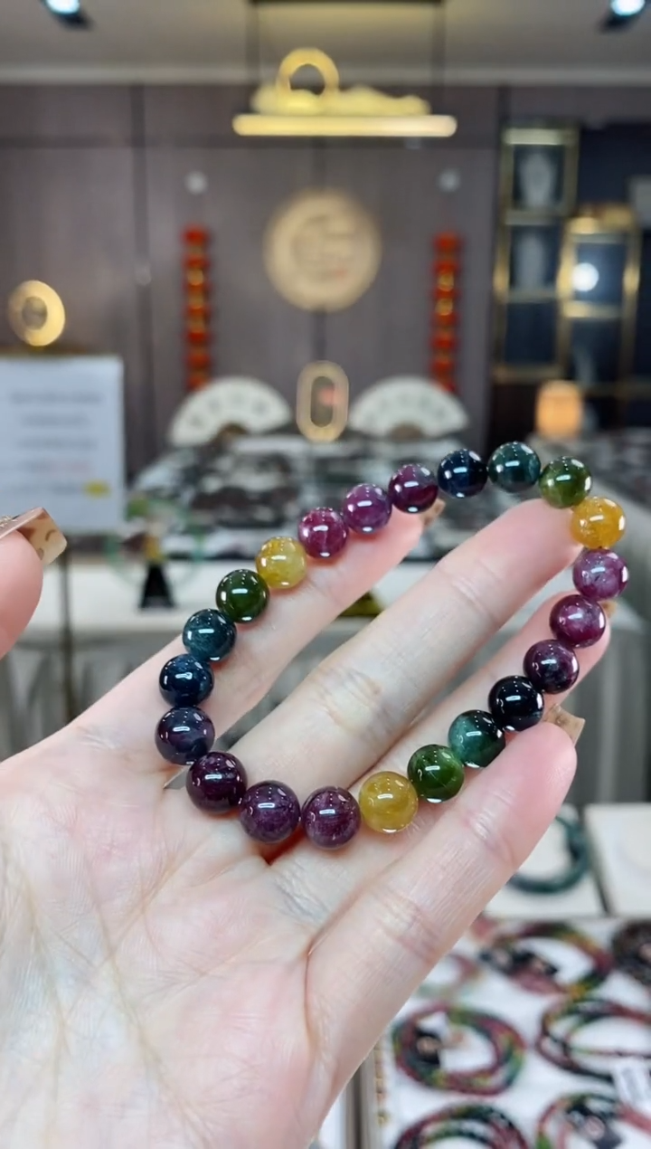 【闪购商品】碧玺单圈手串8mm+未镶嵌一物一证dan