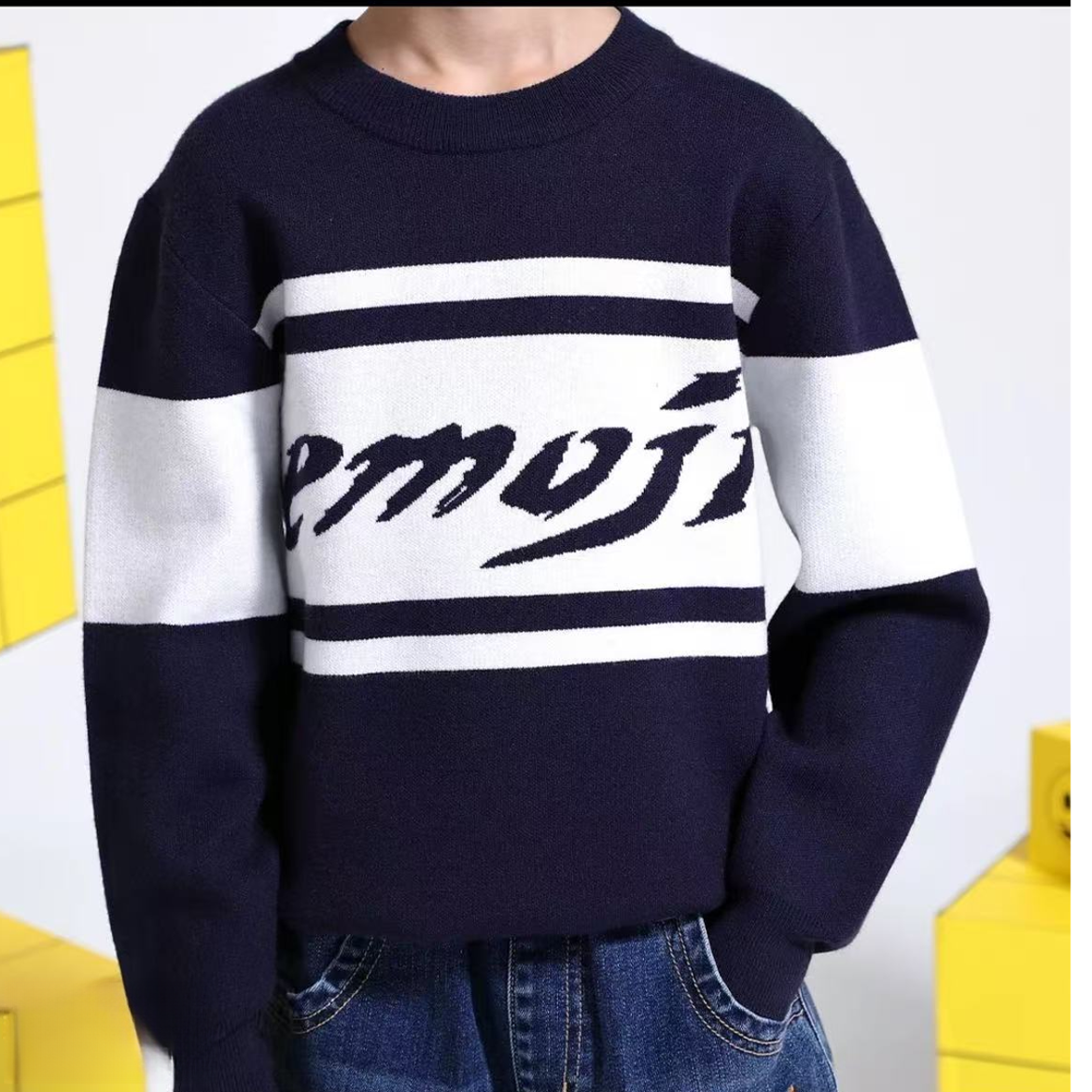 A6-212笑脸儿童秋冬时尚百搭毛衣(SS325)