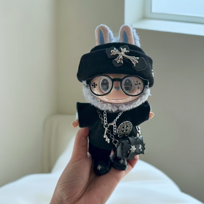 labubu拉布布时尚克罗黑色套装（不含娃）