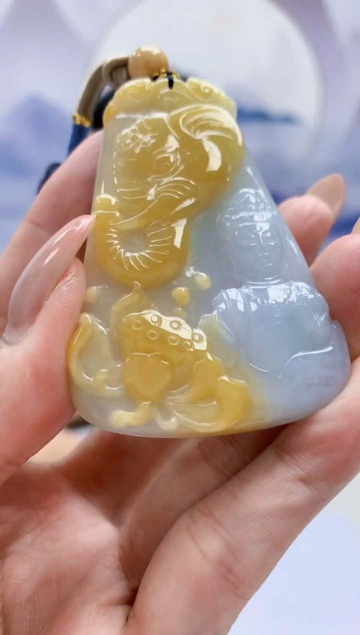 定制翡翠未镶嵌4917MM-毛货挂件64