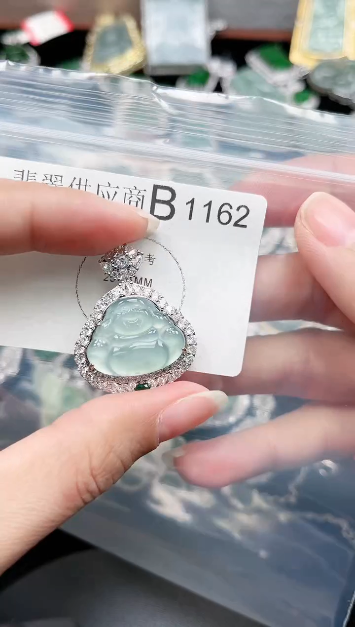 【闪购商品】翡翠颈饰未镶嵌赠皮绳1162