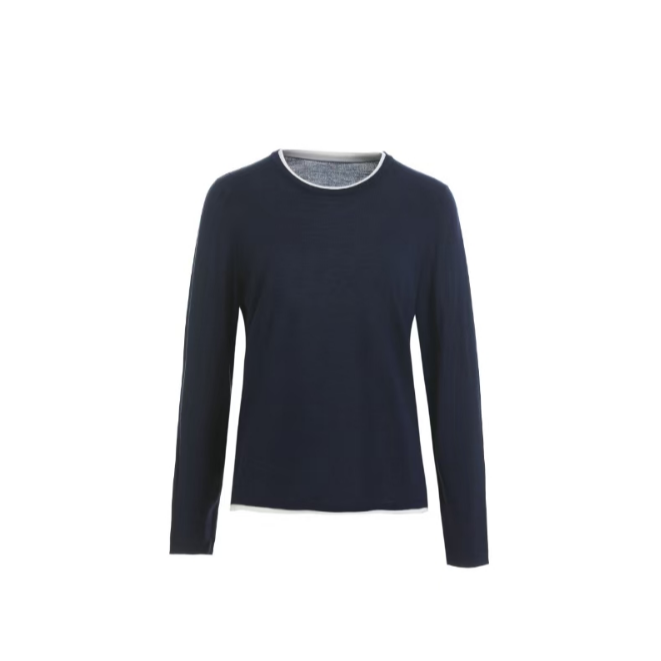 圆领套头舒适时尚高级气质百搭针织绵羊毛上衣