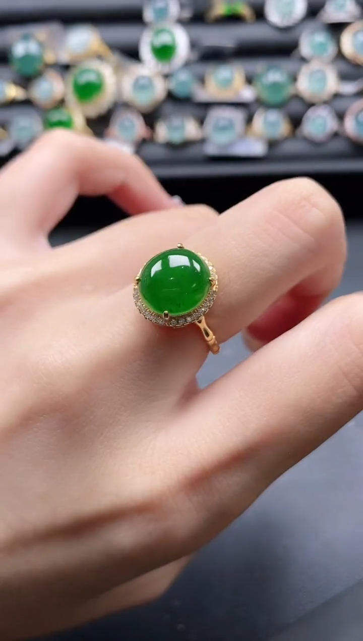 【闪购商品】翡翠戒指银S925镶嵌1111