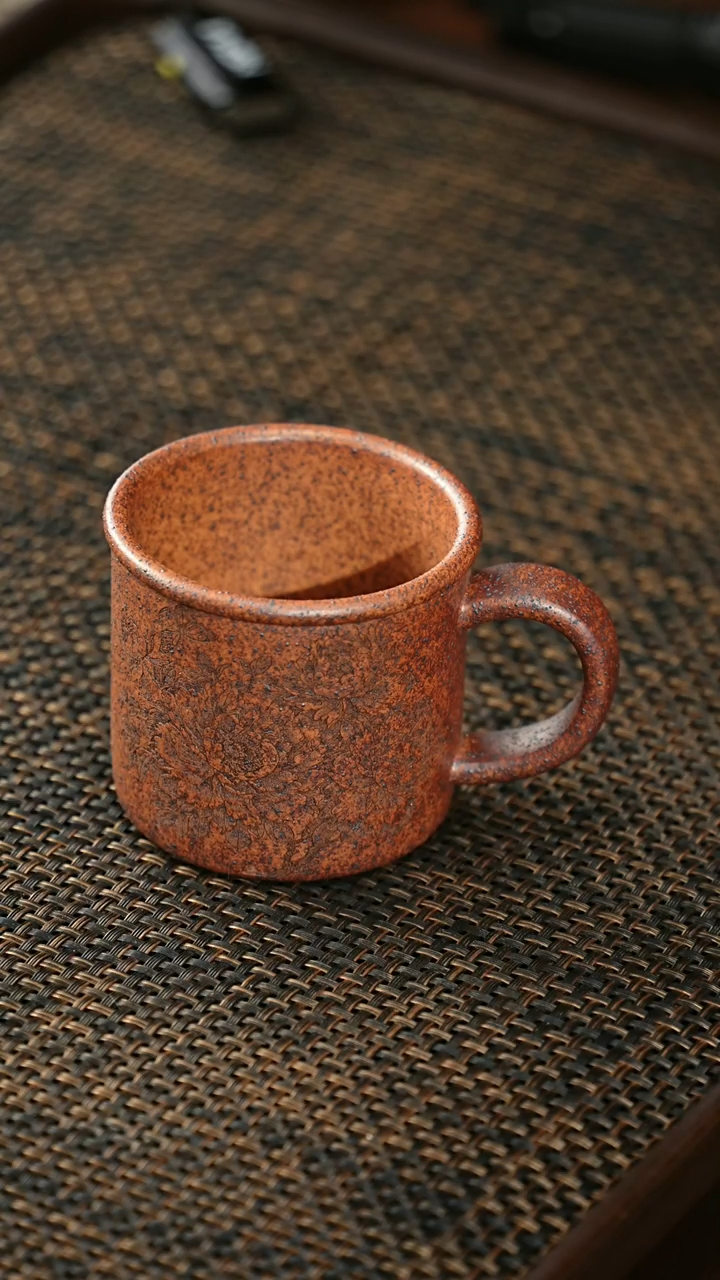 【闪购商品】紫砂茶杯福利紫砂牡丹花手把