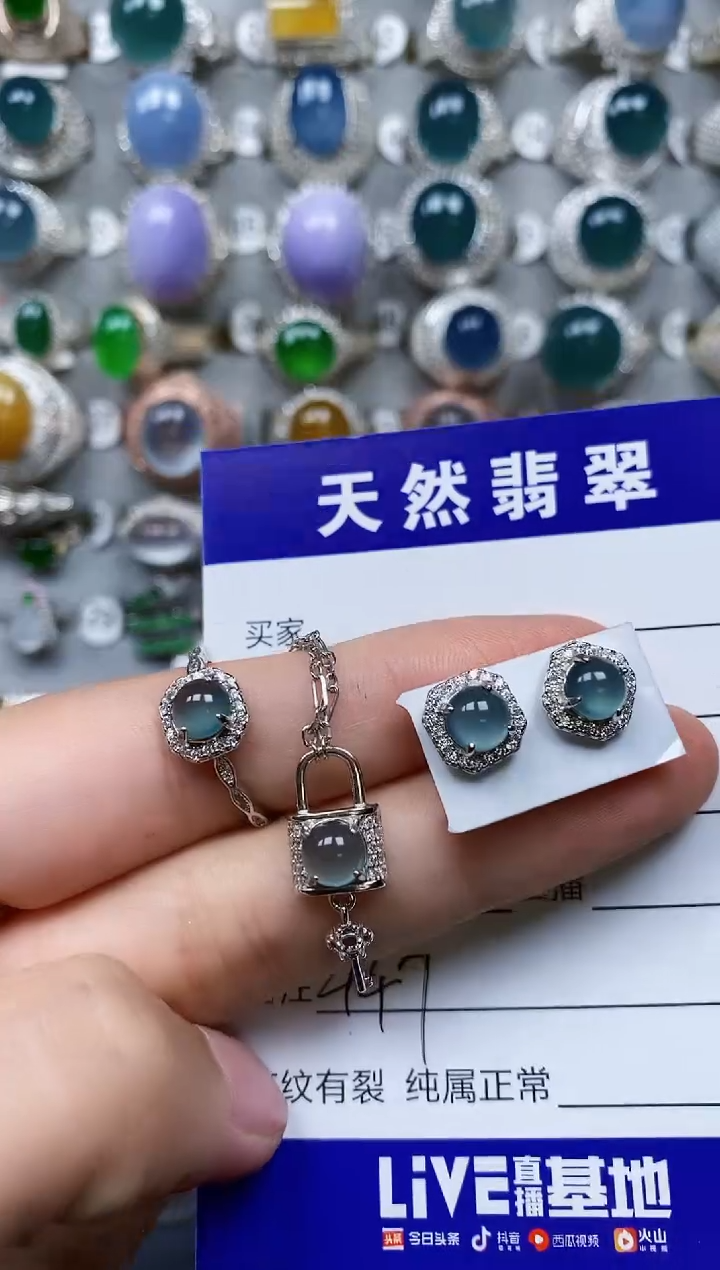 【闪购商品】翡翠颈饰银S925镶嵌0447