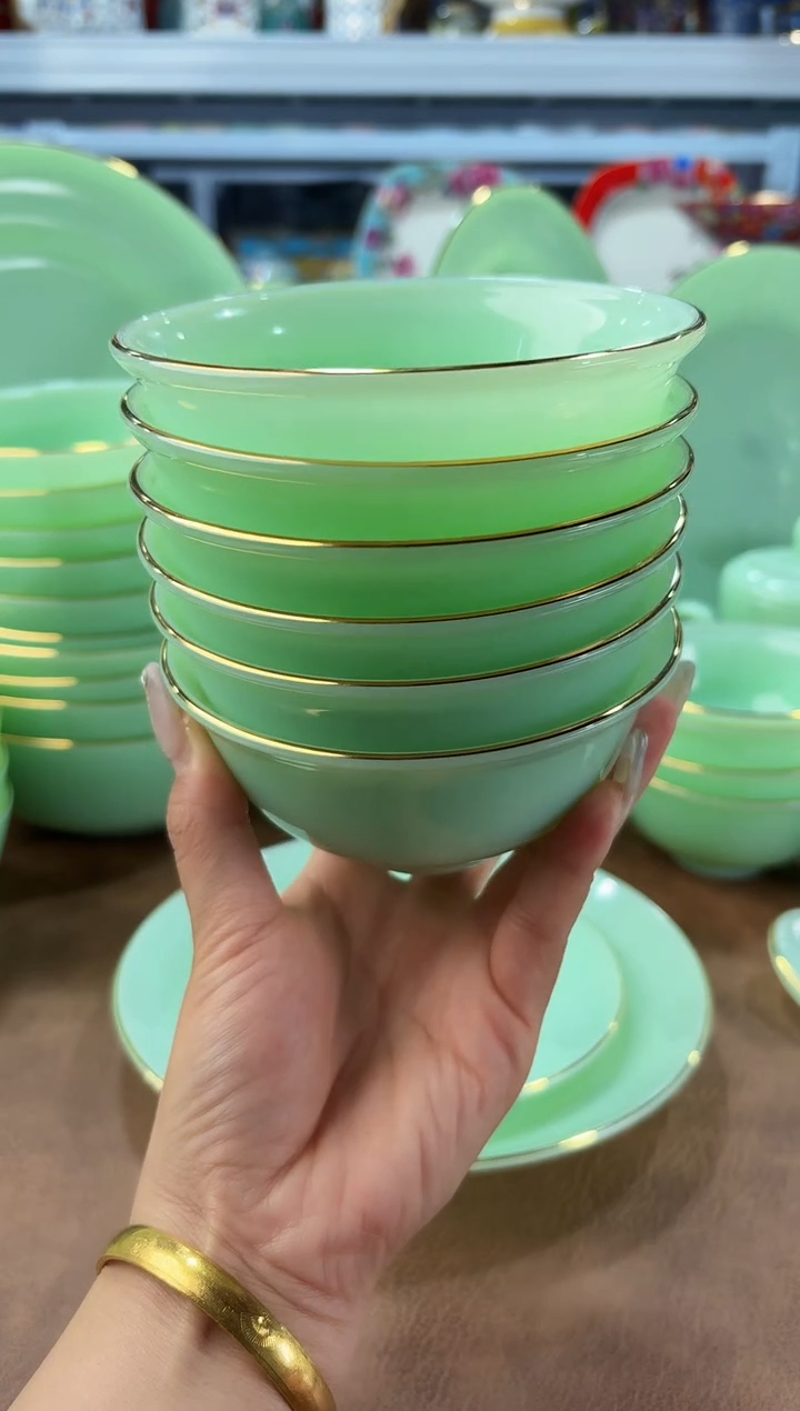 玉瓷4.5英寸饭碗6个