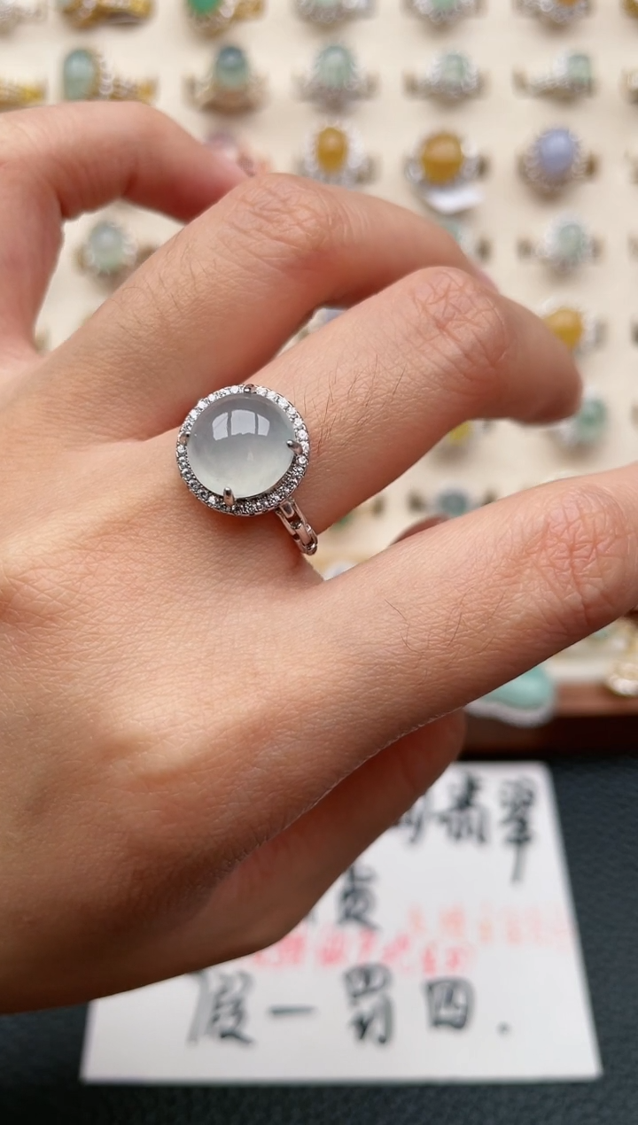 【闪购商品】翡翠戒指银S925镶嵌1111