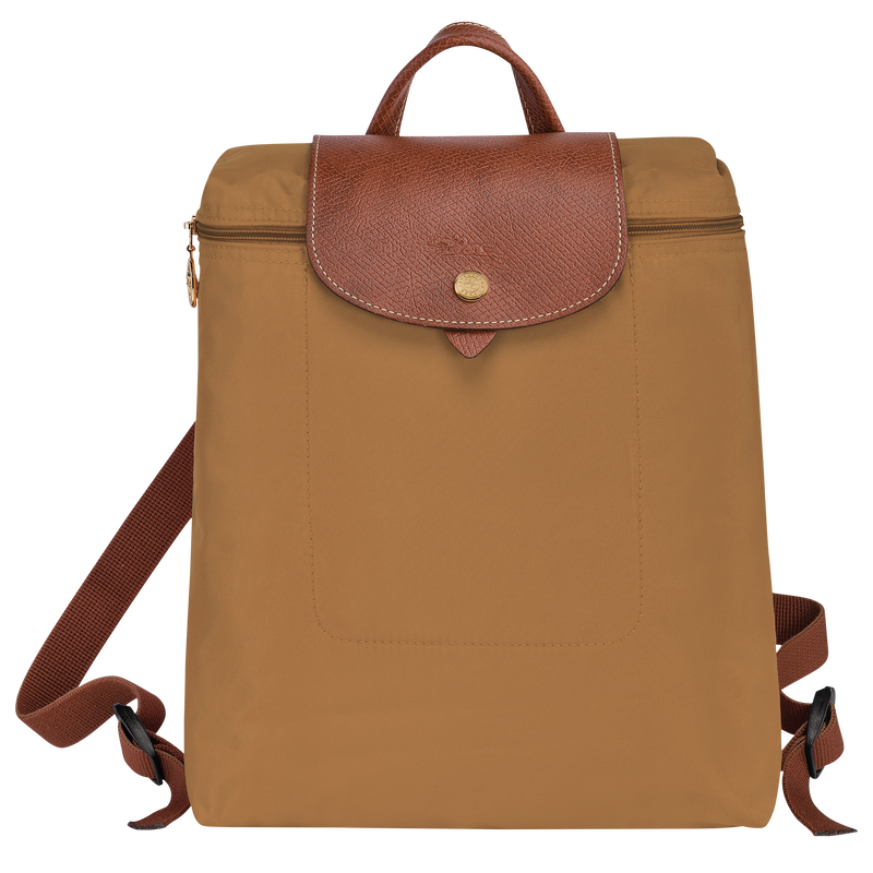 99新 LONGCHAMP/珑骧 526-老款双肩包沙丘色【正面污 背折处微磨】