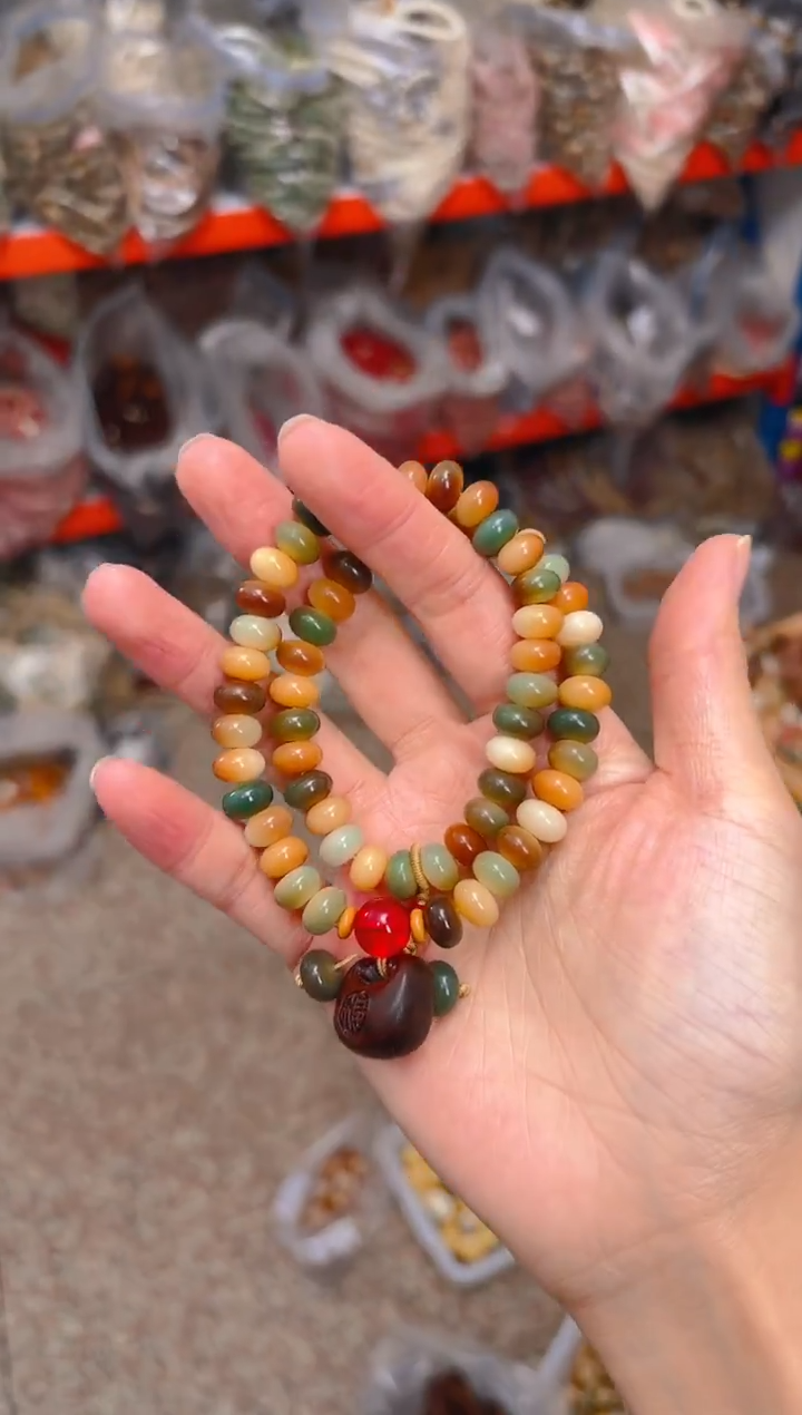 吊坠菩提根/象牙果敦煌算盘双圈