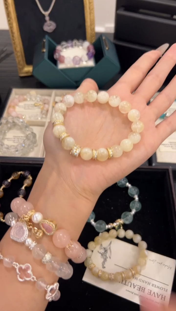水晶手链未镶嵌黄阿塞手串